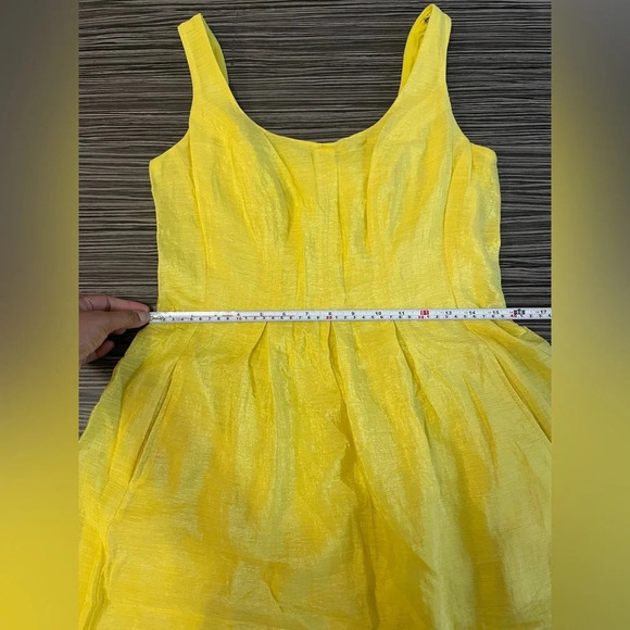 Nine West Sunshine Yellow Fit Flare Summer Dress Bright Bold size 6 - Picture 7 of 10